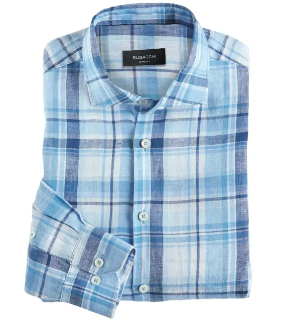 Bugatchi Plaid Linen Shirt