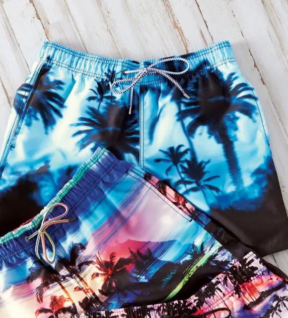 Bugatchi Stormy Palm Swim Trunks