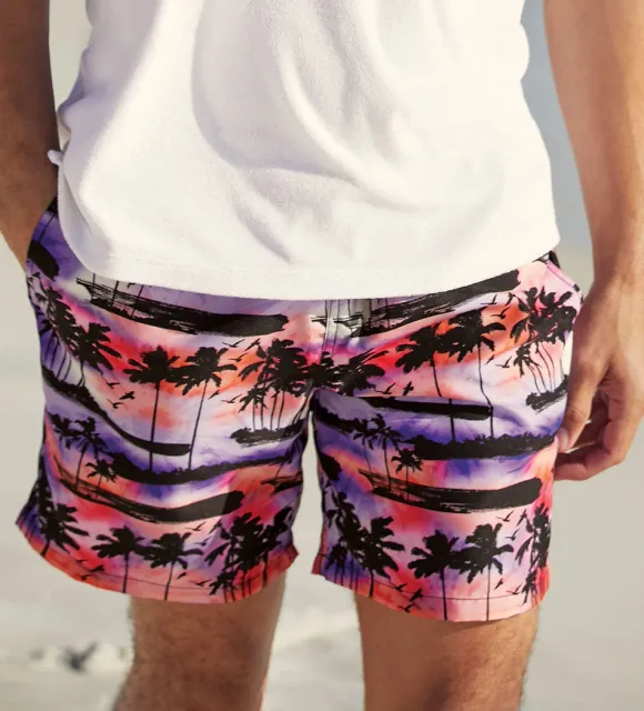 Bugatchi Tropical Sunset Swim Trunks