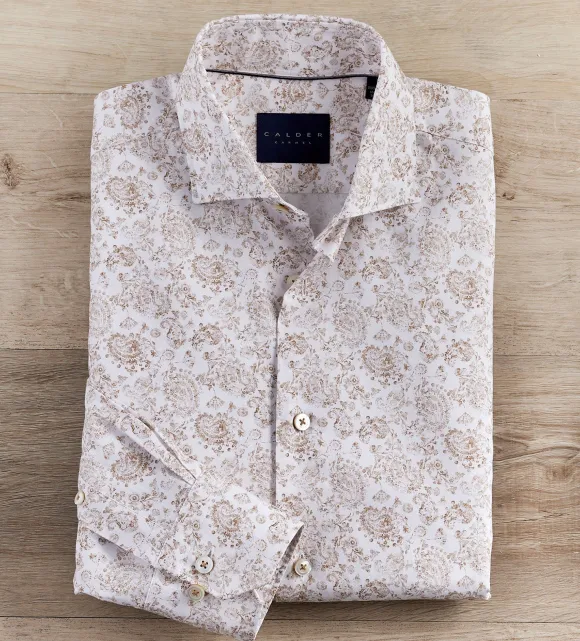 Calder Carmel Linking Paisley Long Sleeve Shirt