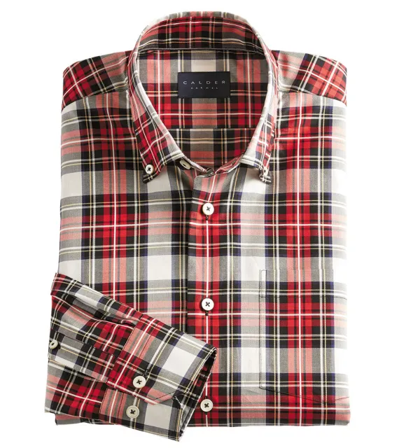 Calder Carmel Tartan Plaid Long Sleeve Sport Shirt