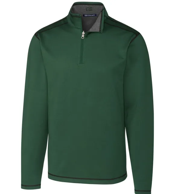 Cutter u0026 Buck Cutter & Buck Evergreen Reversible Overknit Quarter-Zip Pullover