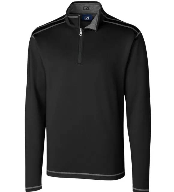 Cutter u0026 Buck Cutter & Buck Evergreen Reversible Overknit Quarter-Zip Pullover