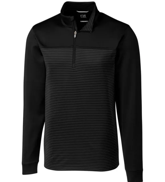 Cutter u0026 Buck Cutter & Buck Traverse Stripe Interlock Half Zip Pullover