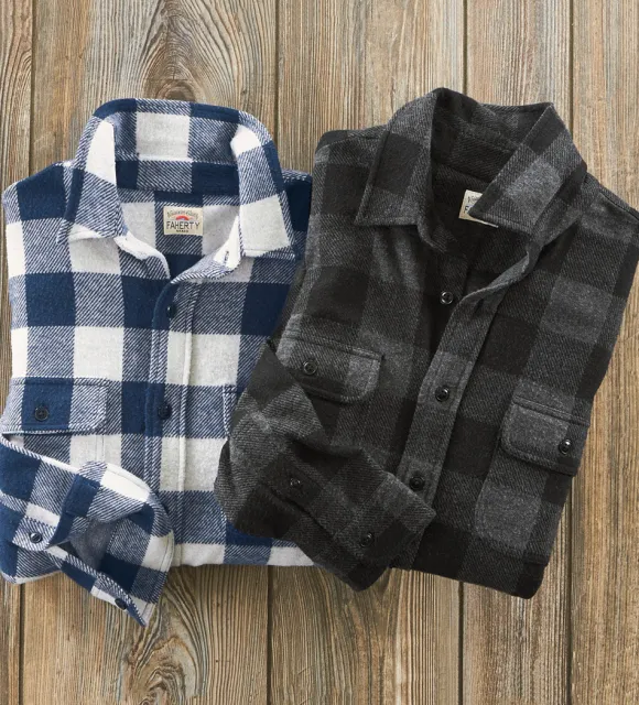 Faherty Buffalo Check Legend Sweater Shirt