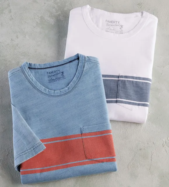 Faherty Surf Stripe Tee