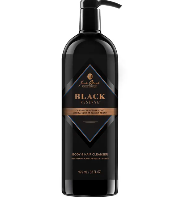 Jack Black Black Reserve Body & Hair Cleanser With Cardamom & Cedarwoo