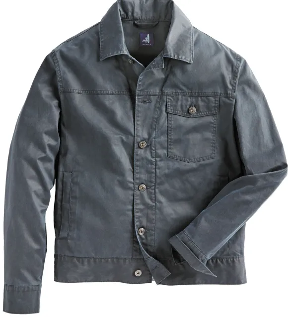 Johnnie-O Roy Distressed Cotton Blend Jacket