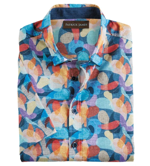 Patrick James Abstract Print Shirt