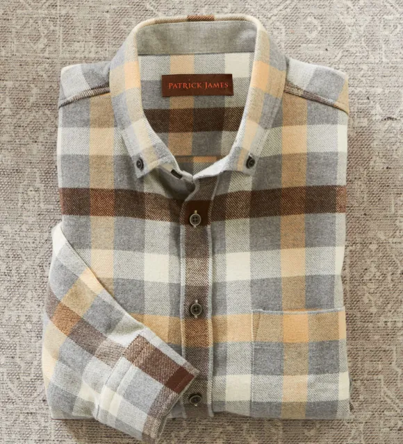 Patrick James Check Long Sleeve Flannel Shirt