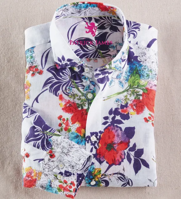 Patrick James Floral Linen Shirt