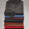 Patrick James Merino Wool Mock Neck Sweater