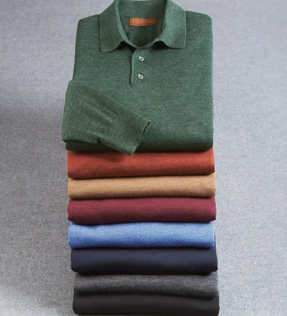 Patrick James Merino Wool Polo Sweater