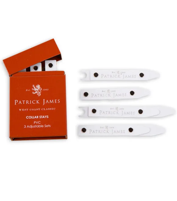 Patrick James 3-Pack Pvc Collar Stays