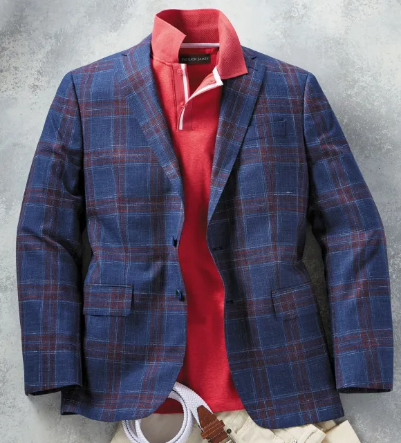 Patrick James Plaid Sport Coat