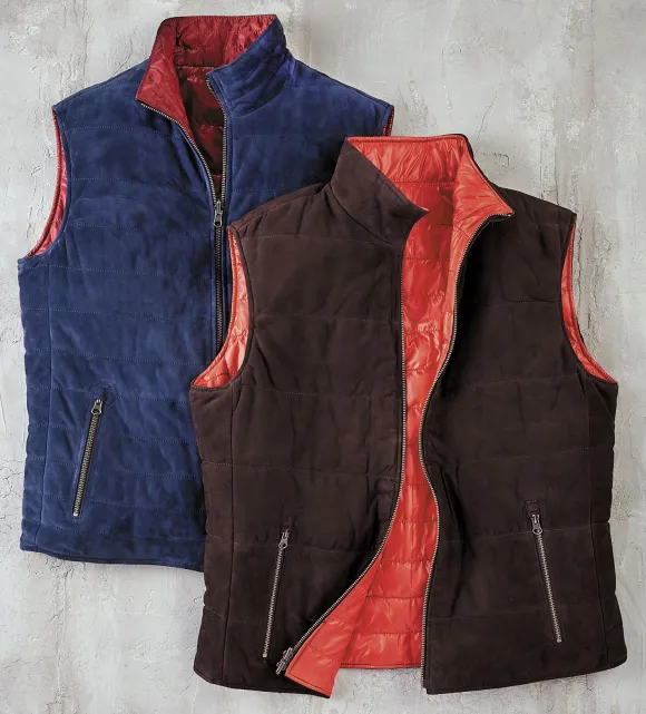 Patrick James Reversible Suede Vest