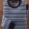 Patrick James Towthorpe Lambswool Fairisle Crew Sweater