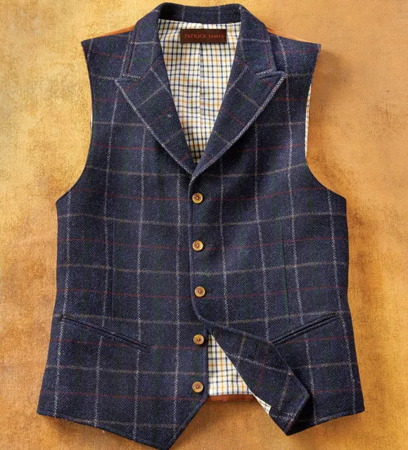 Patrick James Windowpane Vest