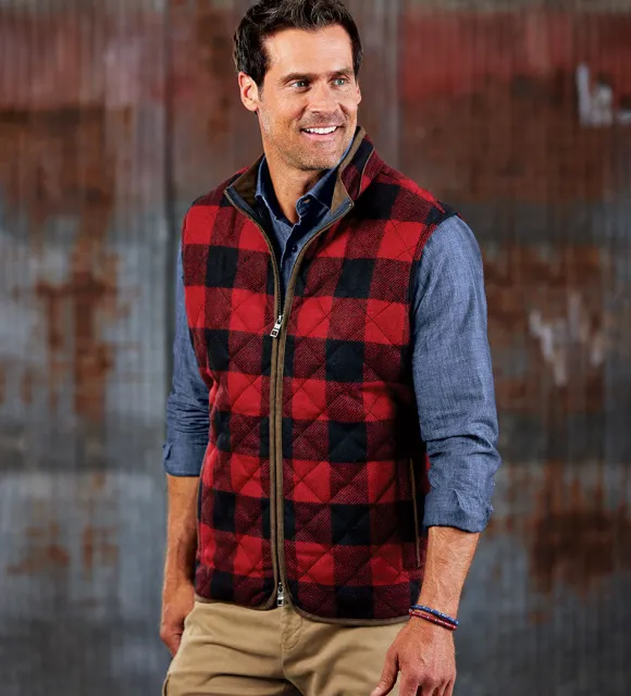 Peter Millar Buffalo Check Quilt Jacket