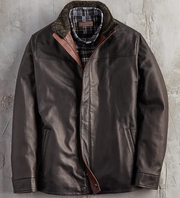 Remy Leather Three-Quarter Length Jacket