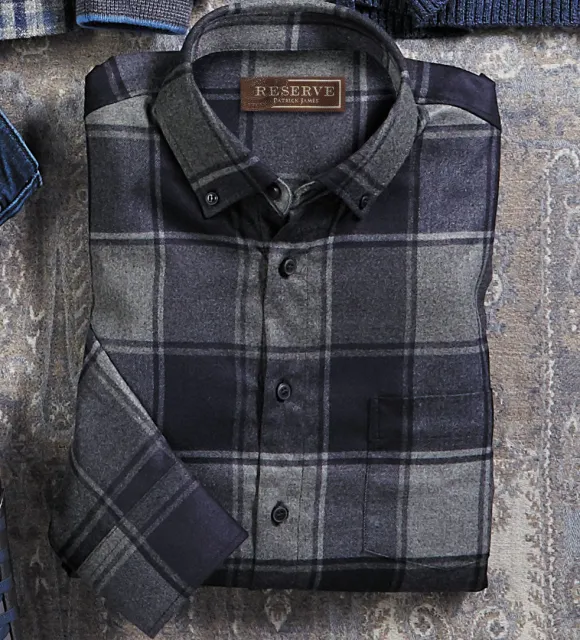 Reserve Ceramica Bold Plaid Long Sleeve Shirt