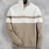 Reserve Quarter-Zip Stripe Sweater