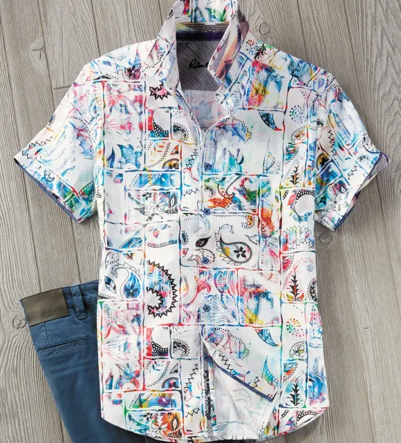 Robert Graham Belize Print Short Sleeve Shirt