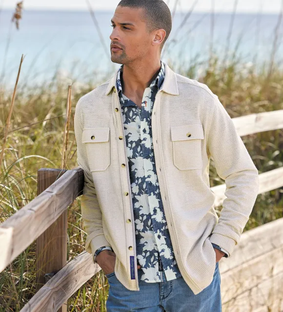 Robert Graham Brunner Waffle Knit Overshirt