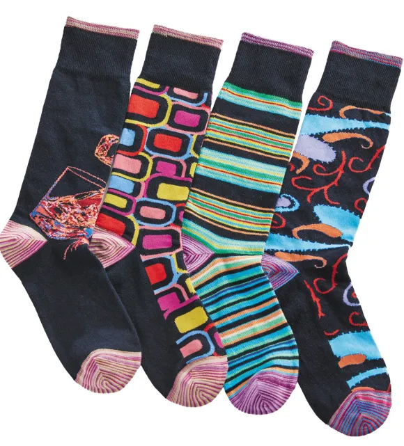 Robert Graham Fawcett Pour Whiskey Anklet Socks