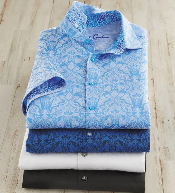 Robert Graham Highland Jacquard Short Sleeve Shirt