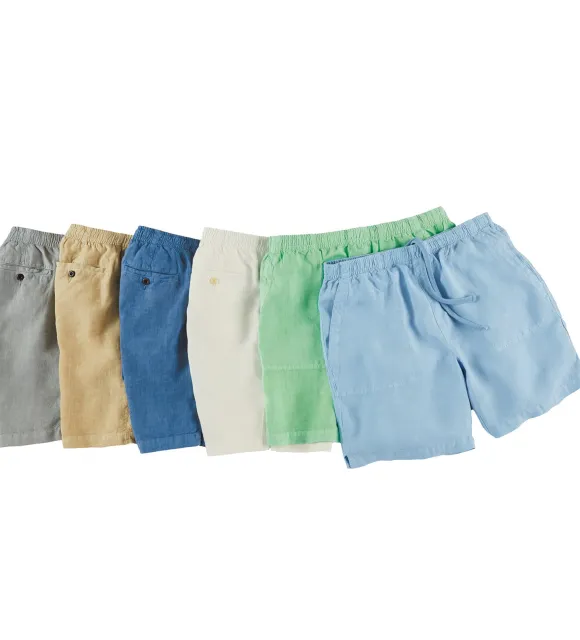 True Grit Sunset Linen Shorts