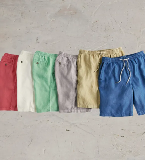 True Grit Sunset Linen Shorts