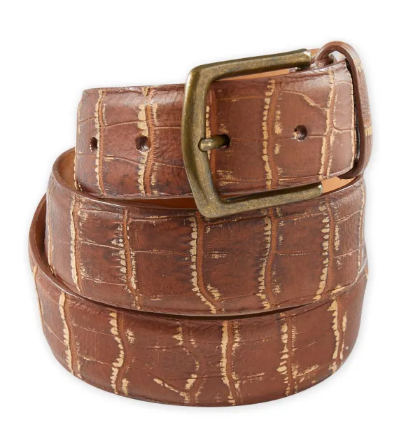 w.kleinberg Crocodile Embossed Belt