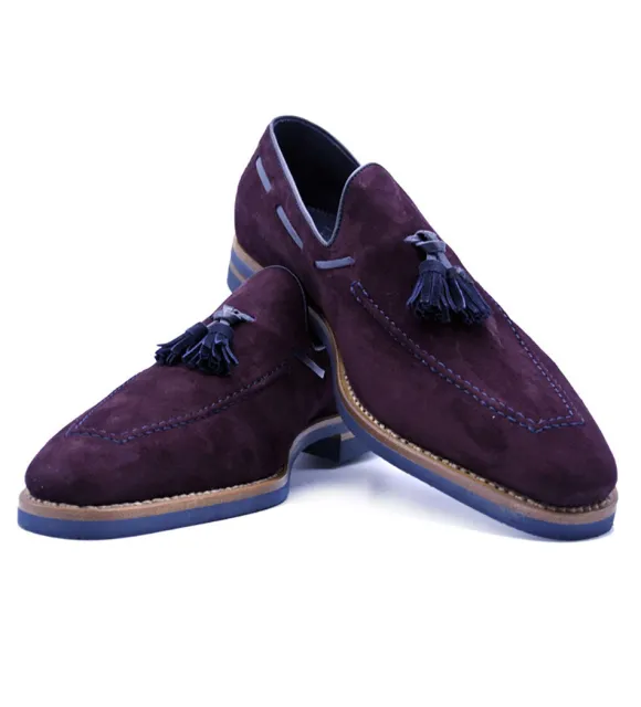 Zelli Carmen Sueded Goatskin Tassel Loafer