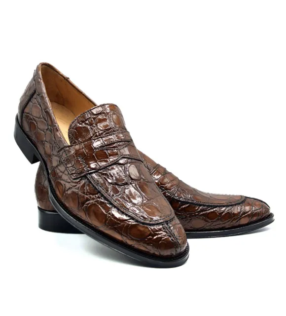 Zelli Roma Genuine Crocodile Slip-On Loafer